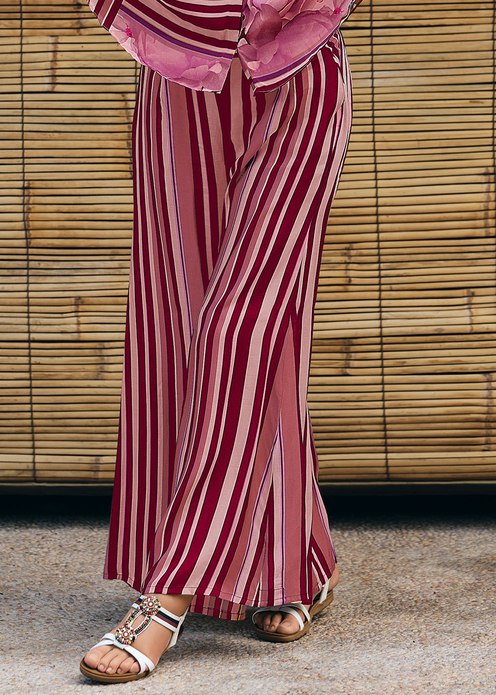 Shades Of Pink Digitally Printed Muslin Silk Designer Cord Set