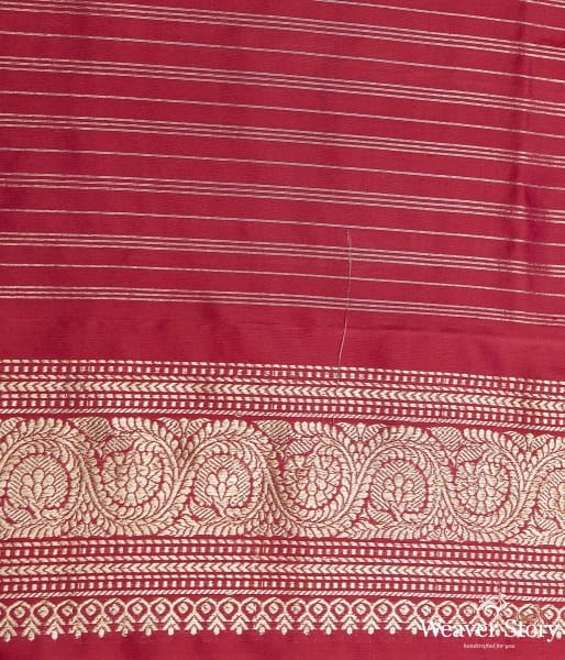 Pink and red dual tone kadhwa booti saree with beldaar border