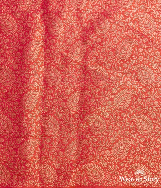Pink and Orange dual tone kadhwa banarasi saree with brocade blouse