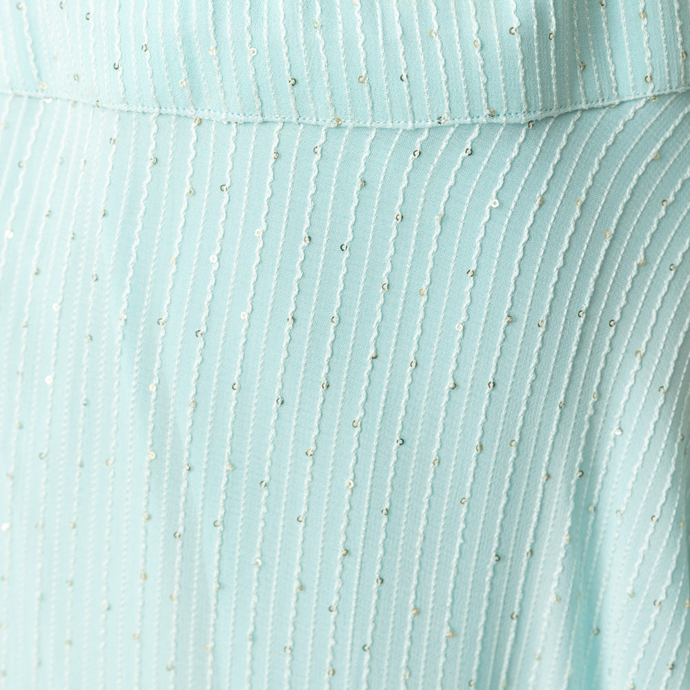 Amelia High Low Aqua Dress