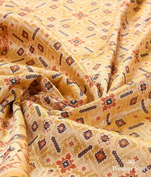 Handwoven Yellow Tissue Patola Dupatta