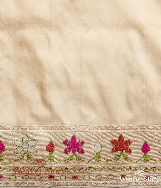 Handwoven Offwhite Meenakari Heavy Jangla