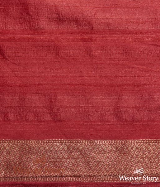 Handwoven Grey Tussar Banarasi Georgette Saree