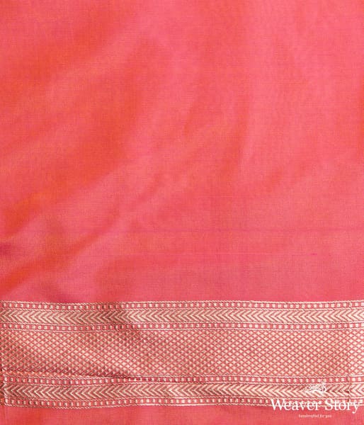 Handwoven Orange Cutwork Jangla Saree