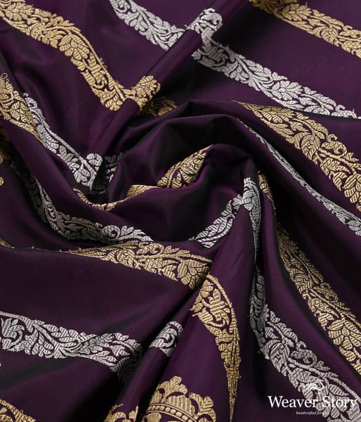 Handwoven Banarasi Jangla Dupatta with Daigonal Weave