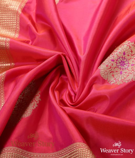 Handwoven Rani Pink Kadhwa Boota Dupatta
