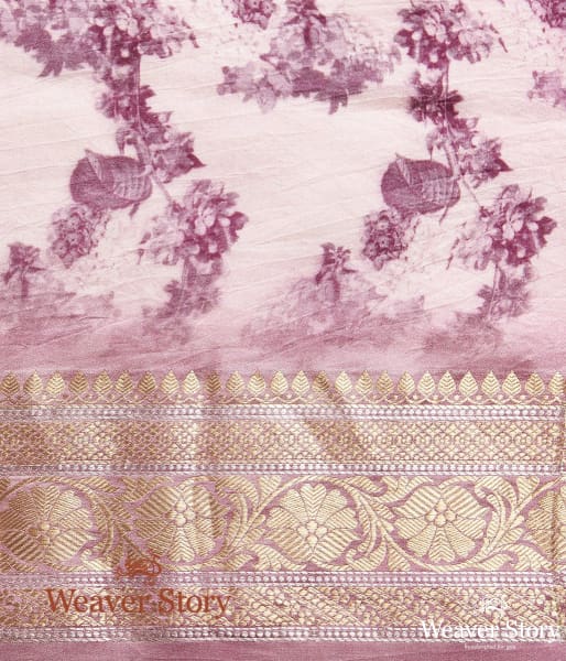 Handwoven Printed Organza Saree