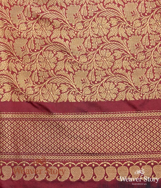 Handwoven Dark Purple Paithani Border