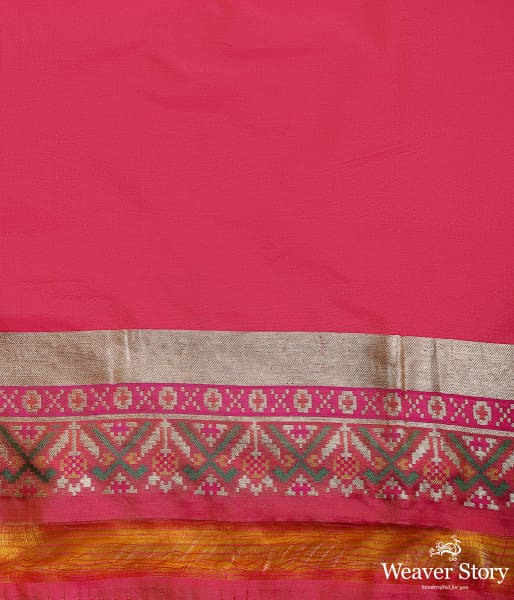 Handwoven Purple Cutwork Booti Meenakari Banarasi Patola Saree