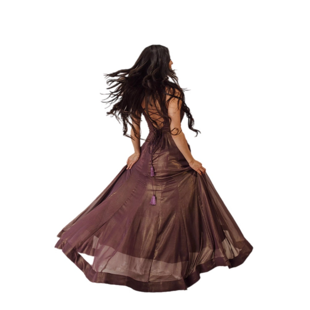 Harper Brownish Shimmer Gown