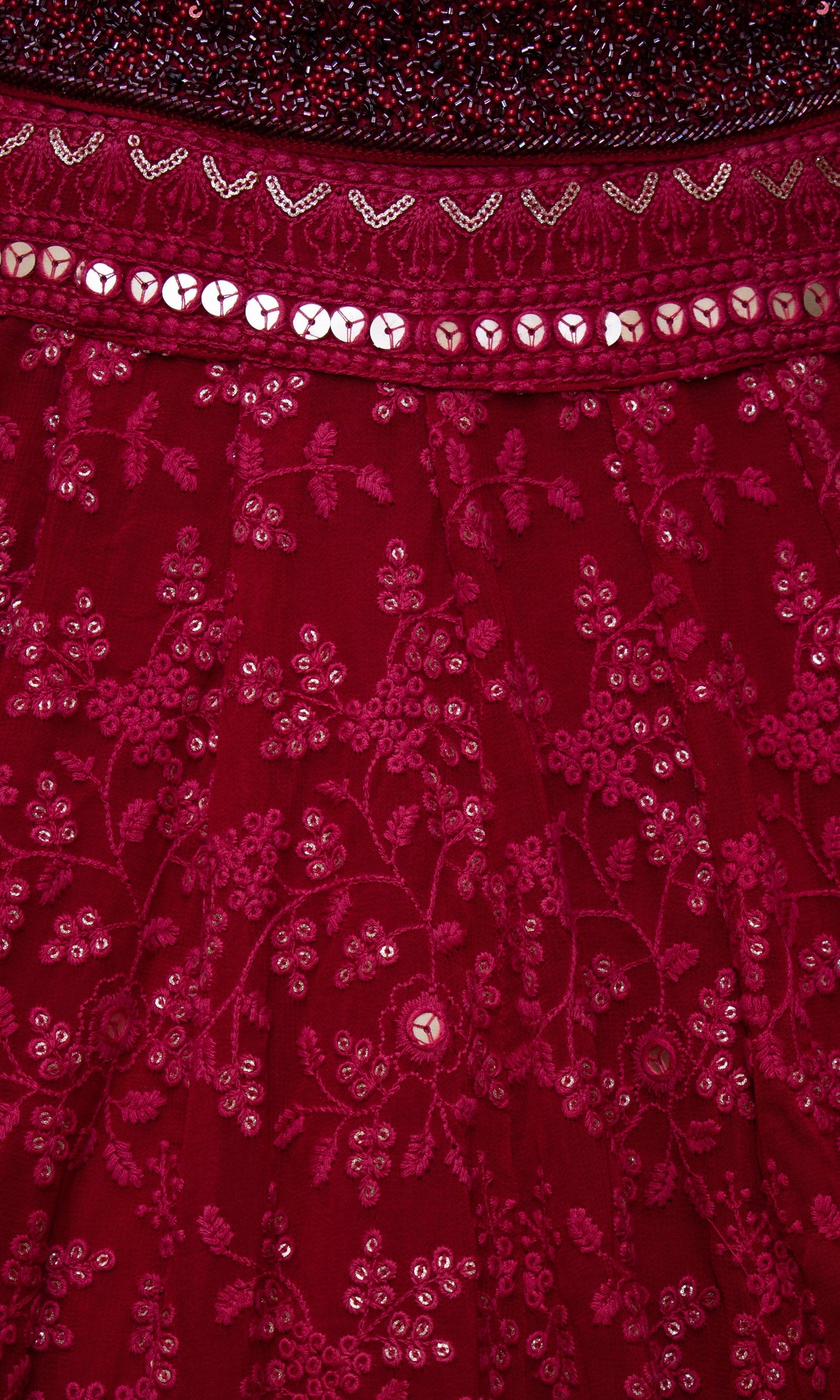 Emmy Maroon Heavy Embroidery Lehenga