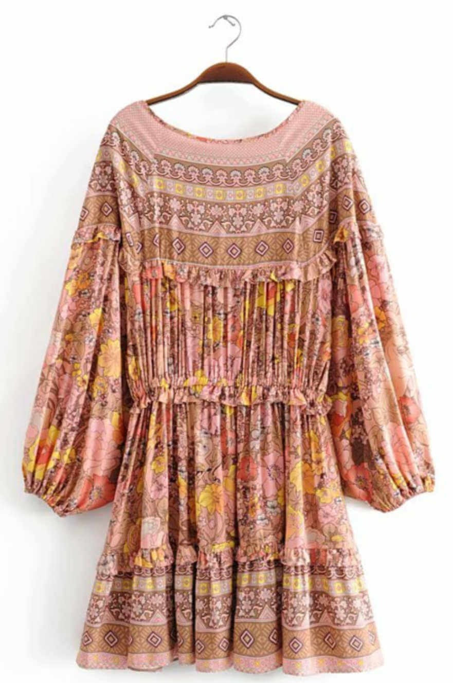 Border Floral Dress