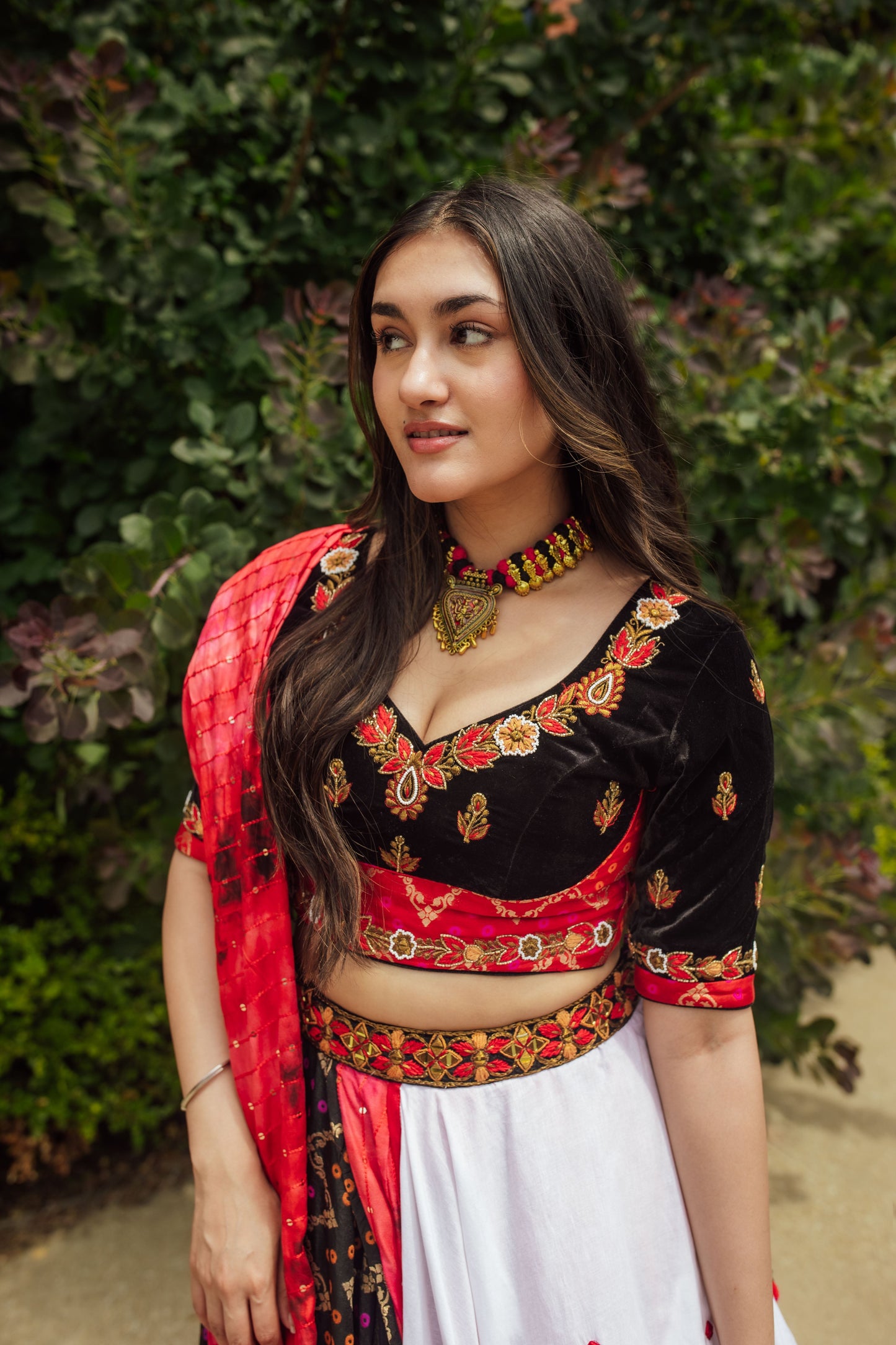 Brin Multi Color Layered Chaniya Choli Set