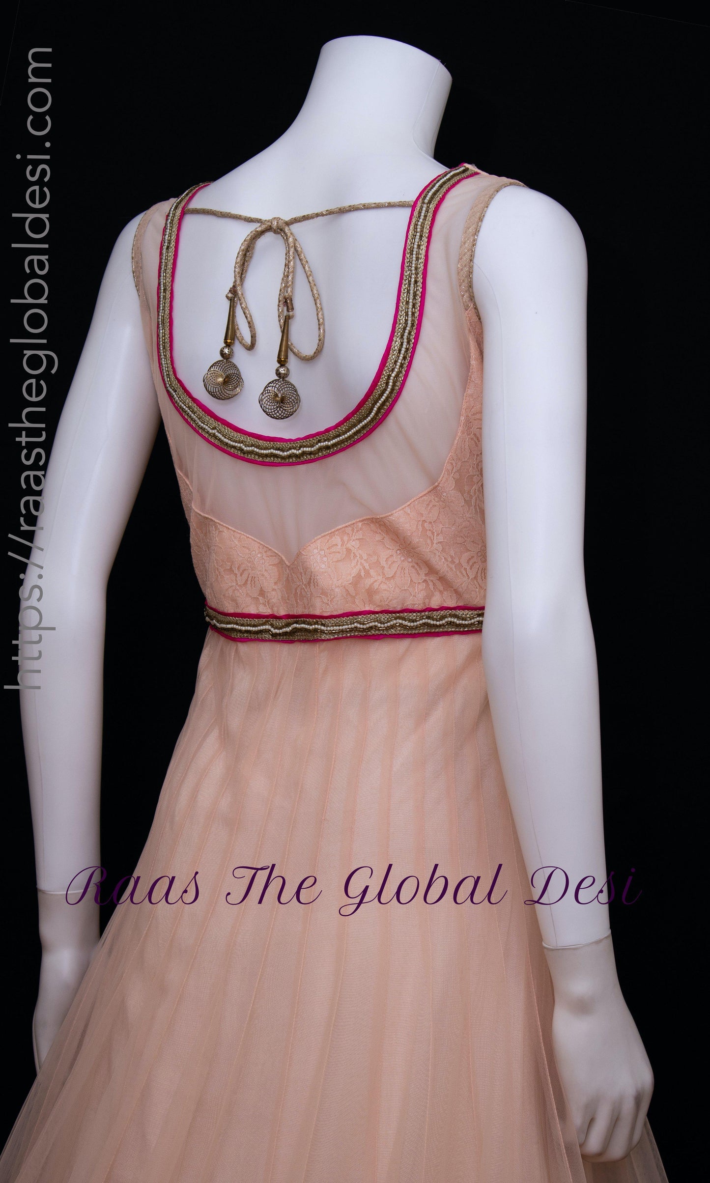 Saphira Net Pink Gown