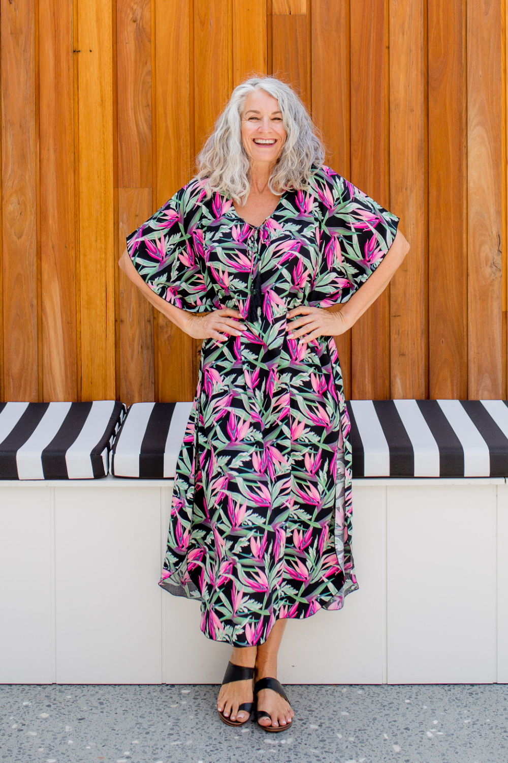 Long Kaftan Dress - Bird of Paradise