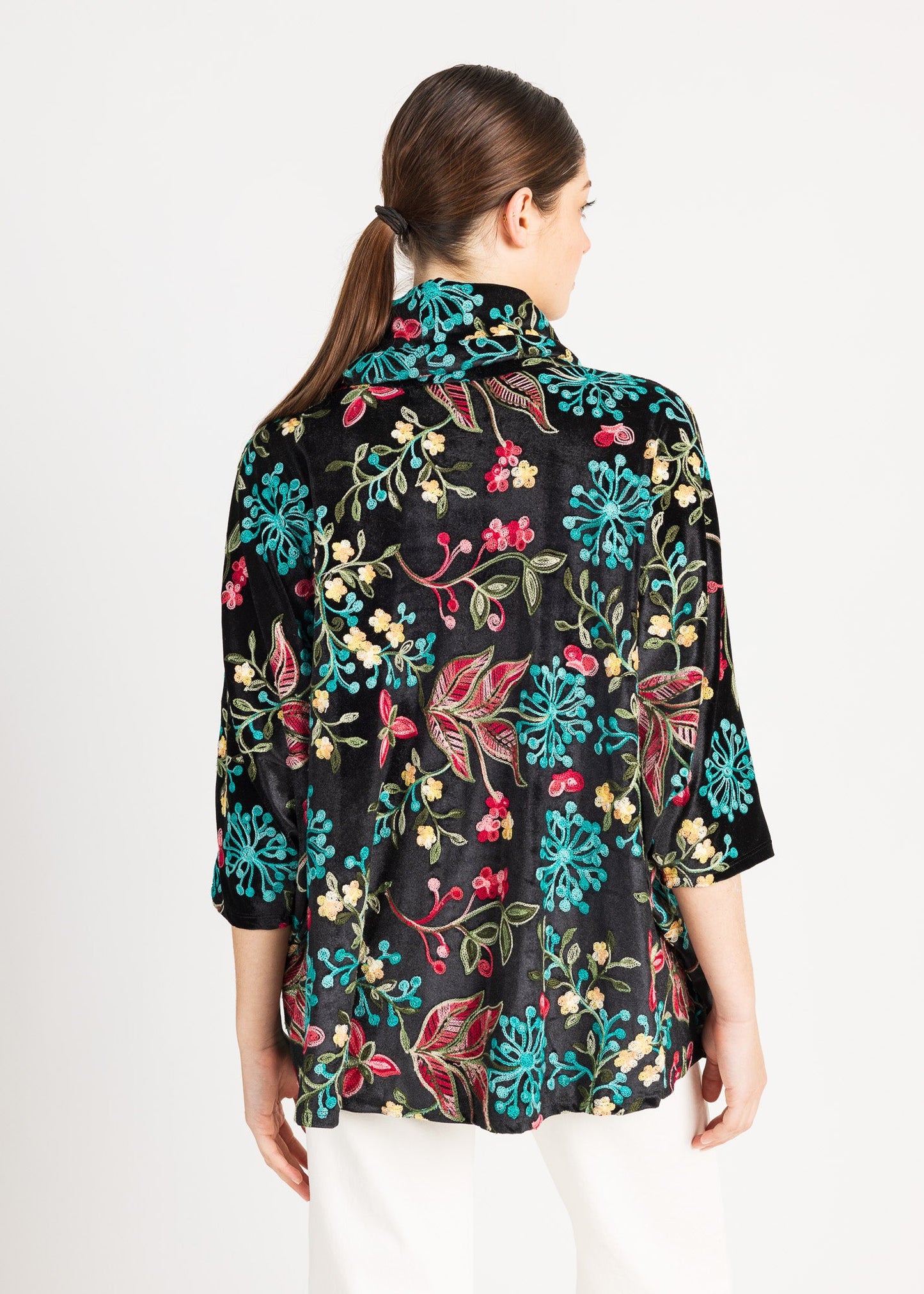 SEATTLE SWEATER velvet embroidered 0823