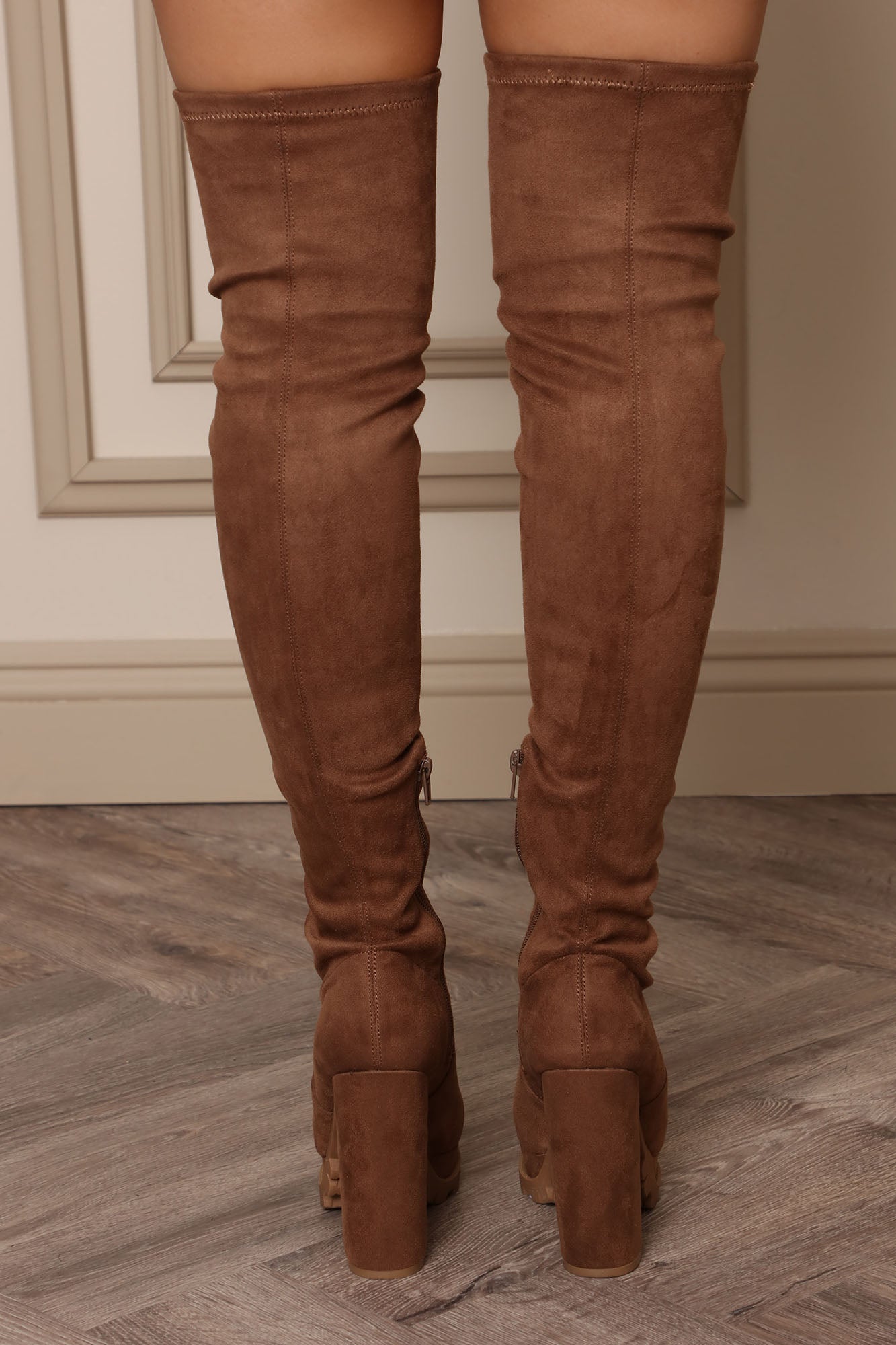 Protect My Heart Over The Knee Boots - Brown