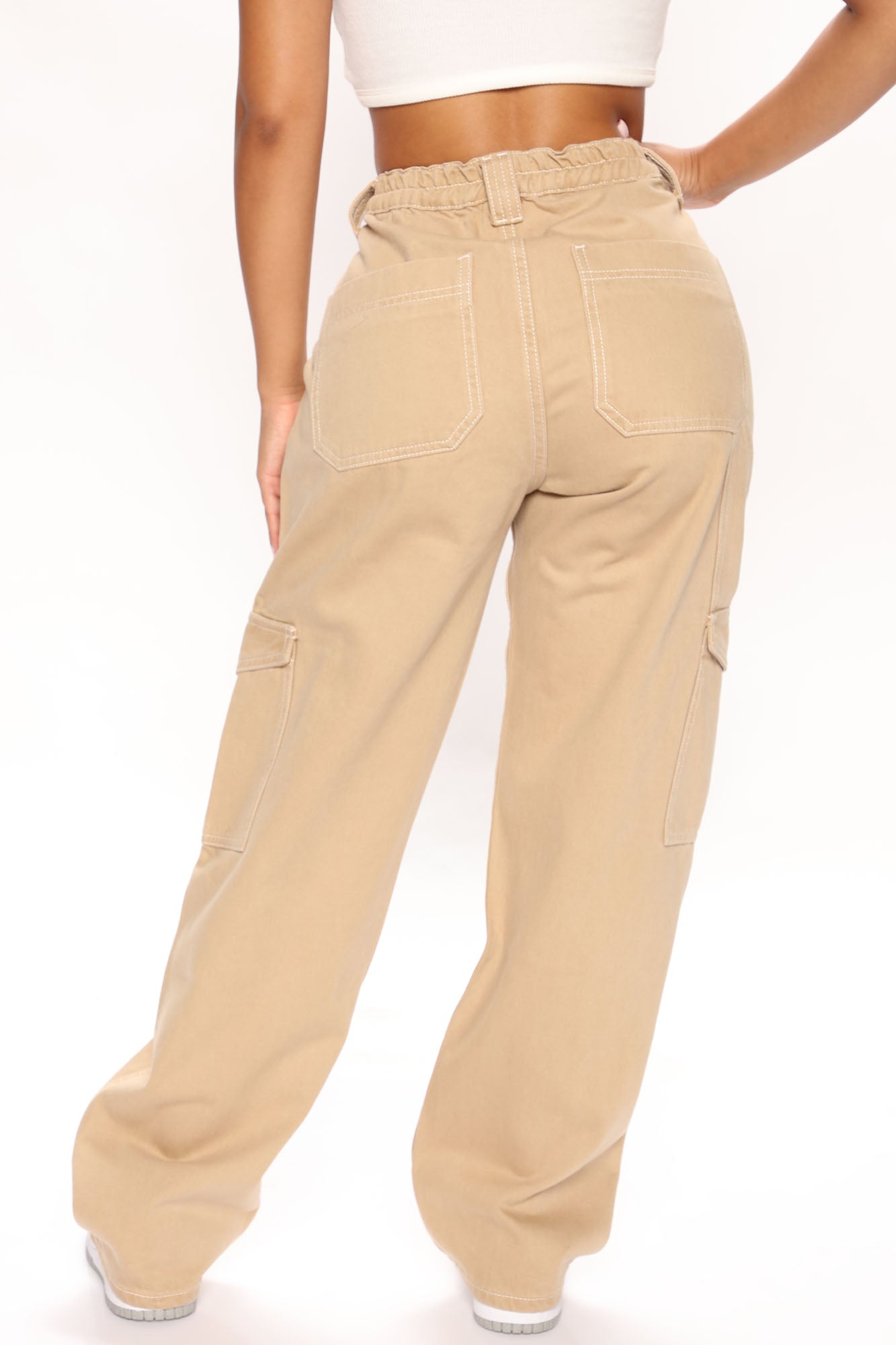 Petite Give Me A Break Cargo Carpenter Jeans - Khaki