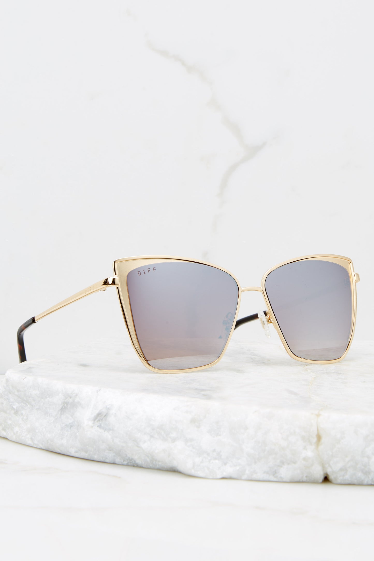 Becky Gold Flash Brown Fade Sunglasses
