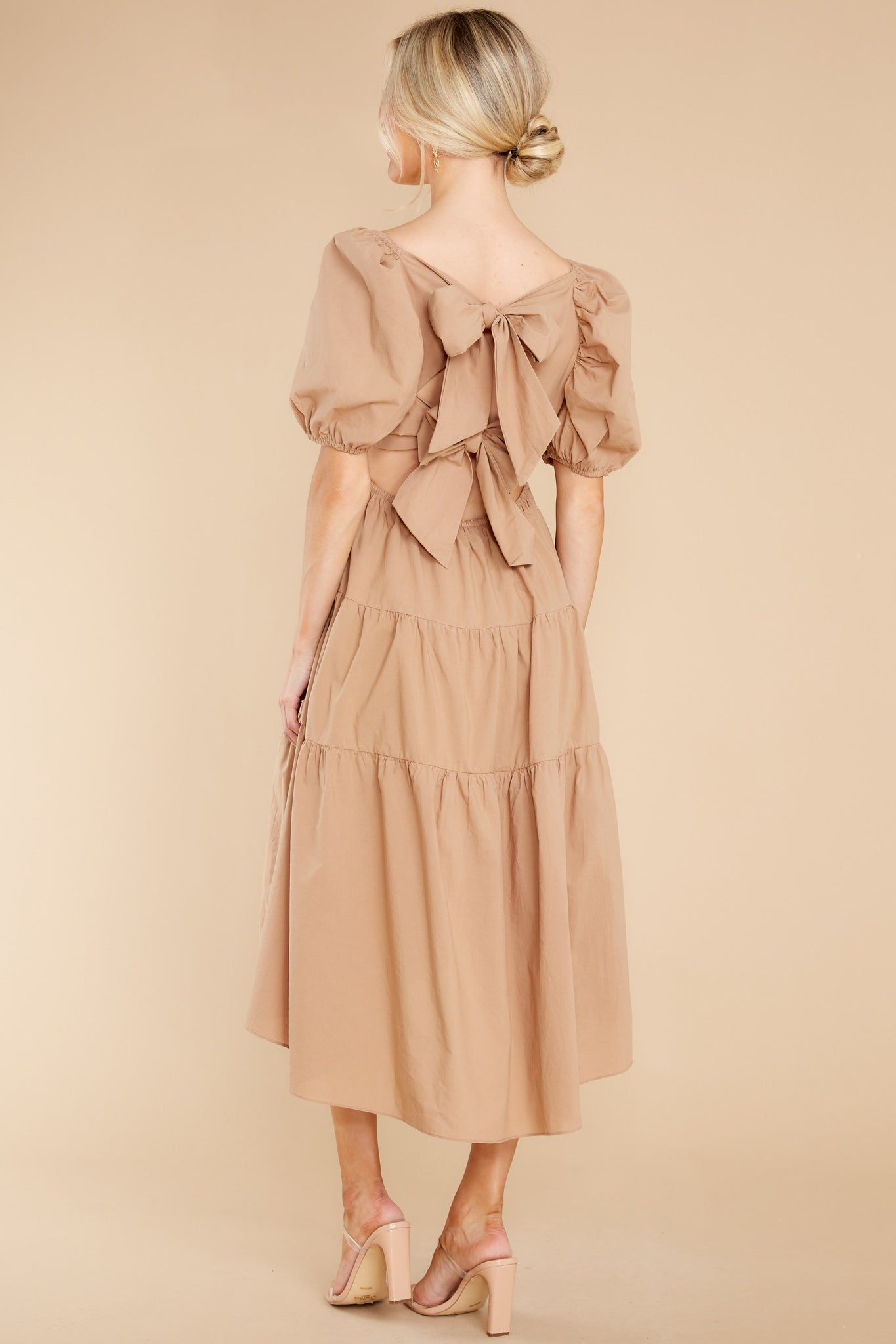 Essential Beauty Taupe Midi Dress