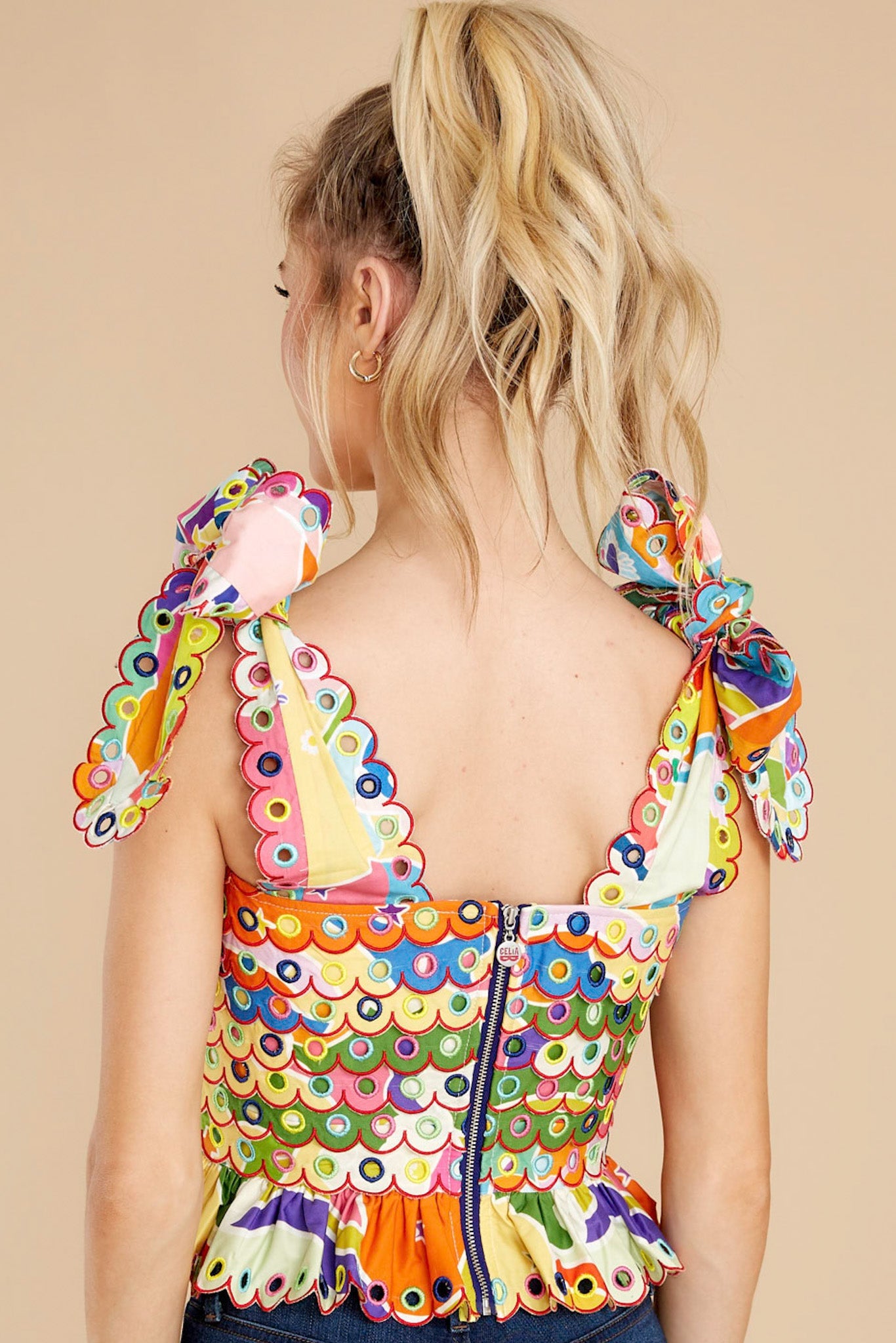 Maia Orange Multi Top