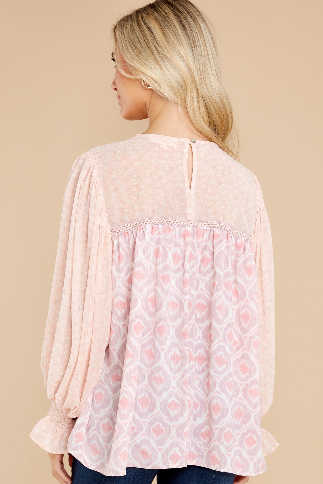 Be With Me Pink Multi Print Top