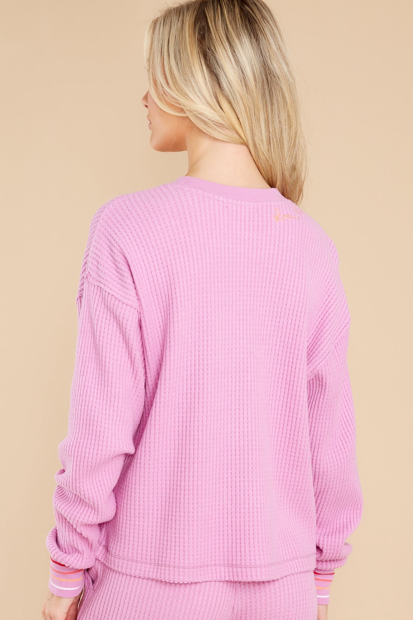 One To One Magenta Long Sleeve Top