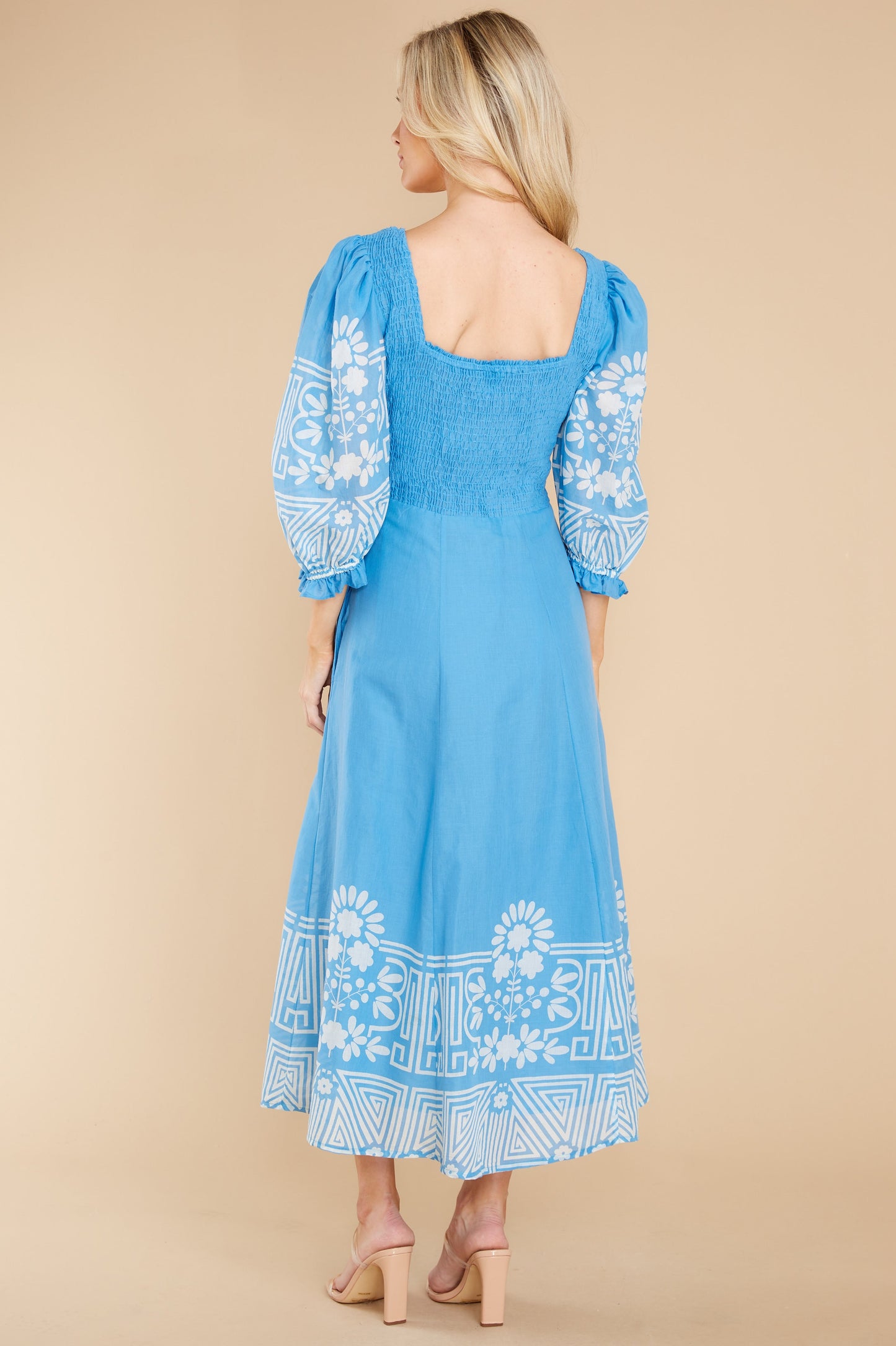 Bridget Garden Gate Sky Midi Dress