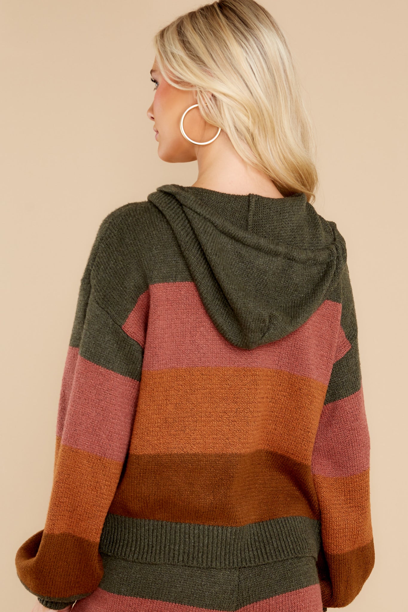 Counting Leaves Olive And Rust Multi Hoodie