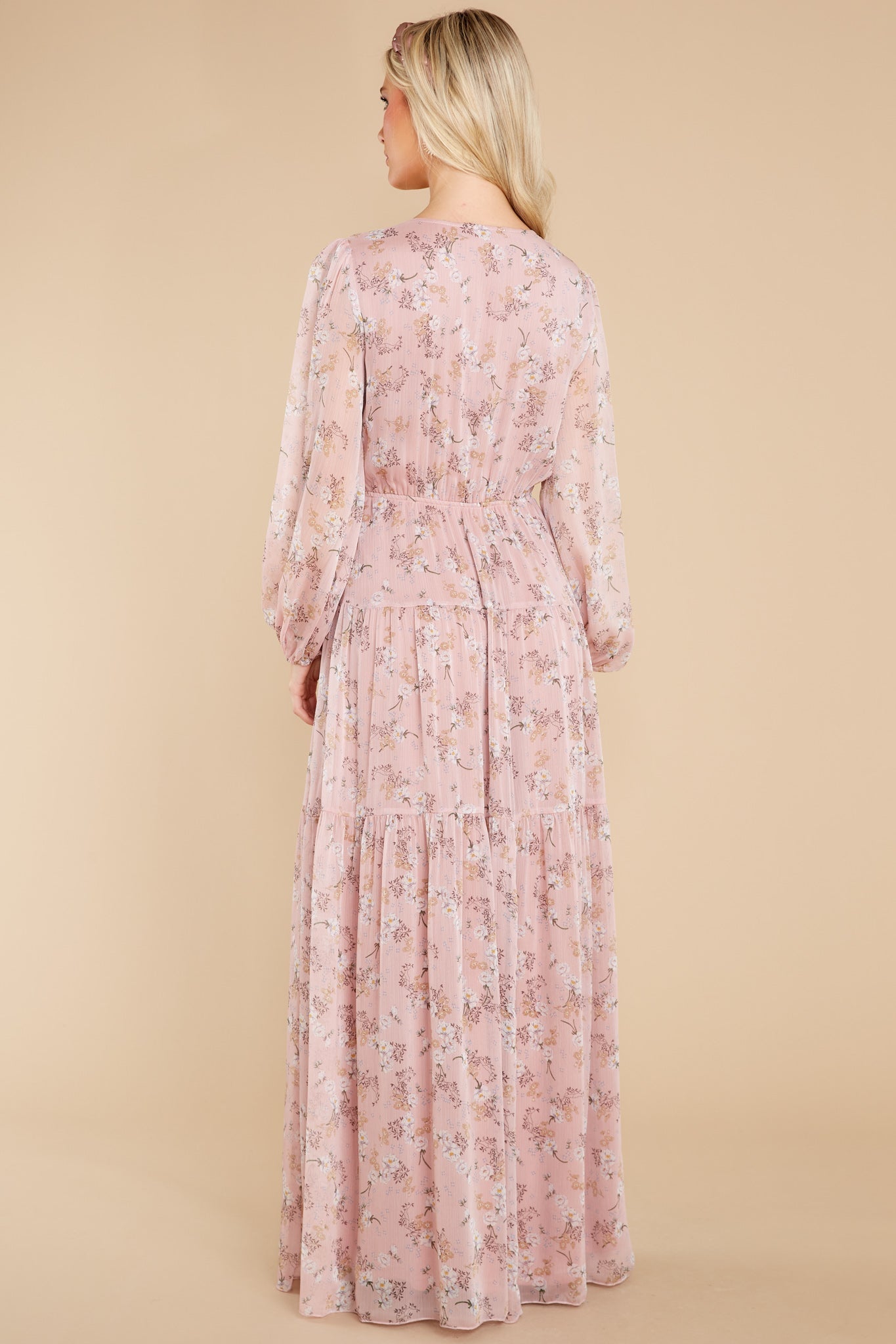 Love Symphony Mauve Pink Floral Print Dress