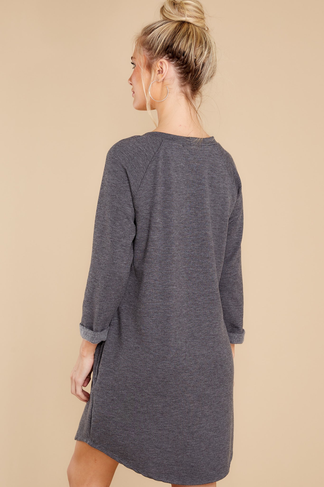 Movers And Shifters Charcoal Sweatshirt Dress