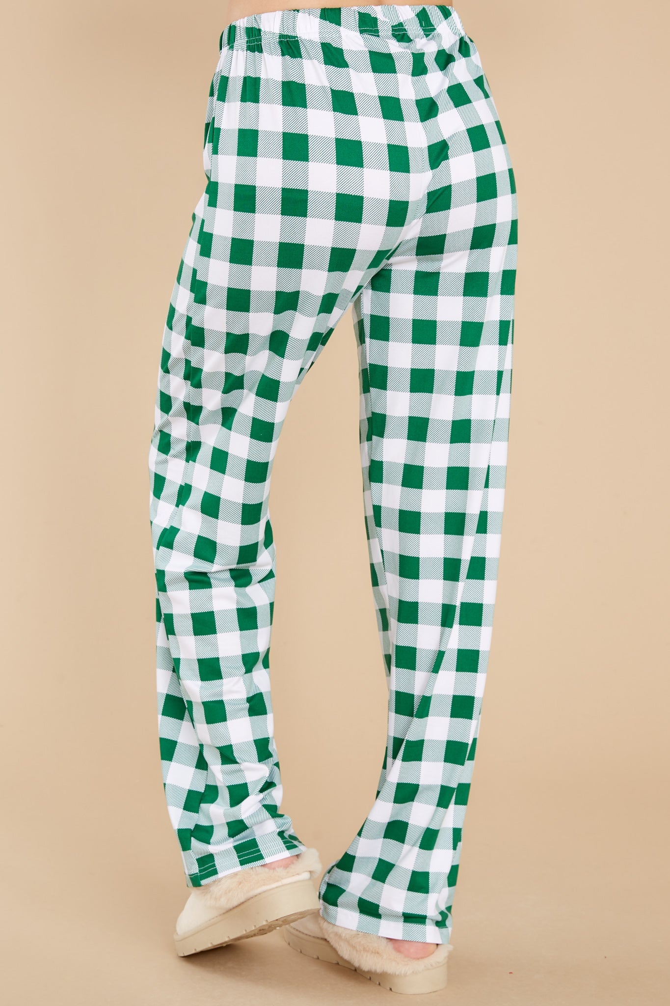 Hit The Hay Green Gingham Pajama Set