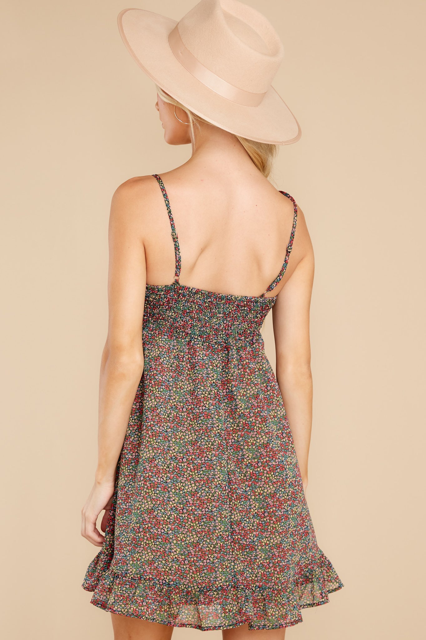 Fields Of Flowers Black Floral Print Dress