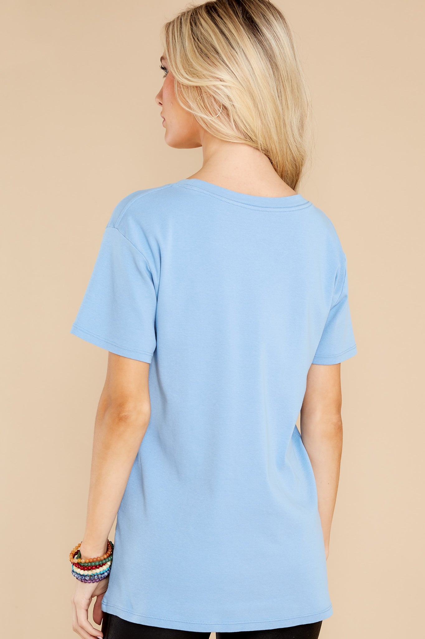 Eclipsed By The Moon Light Blue Tee