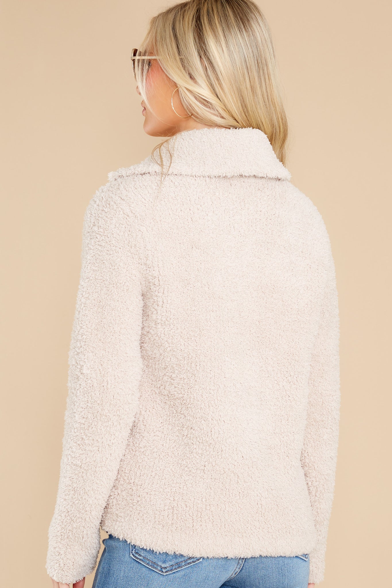 CozyChic® Stone Shearling Moto Jacket