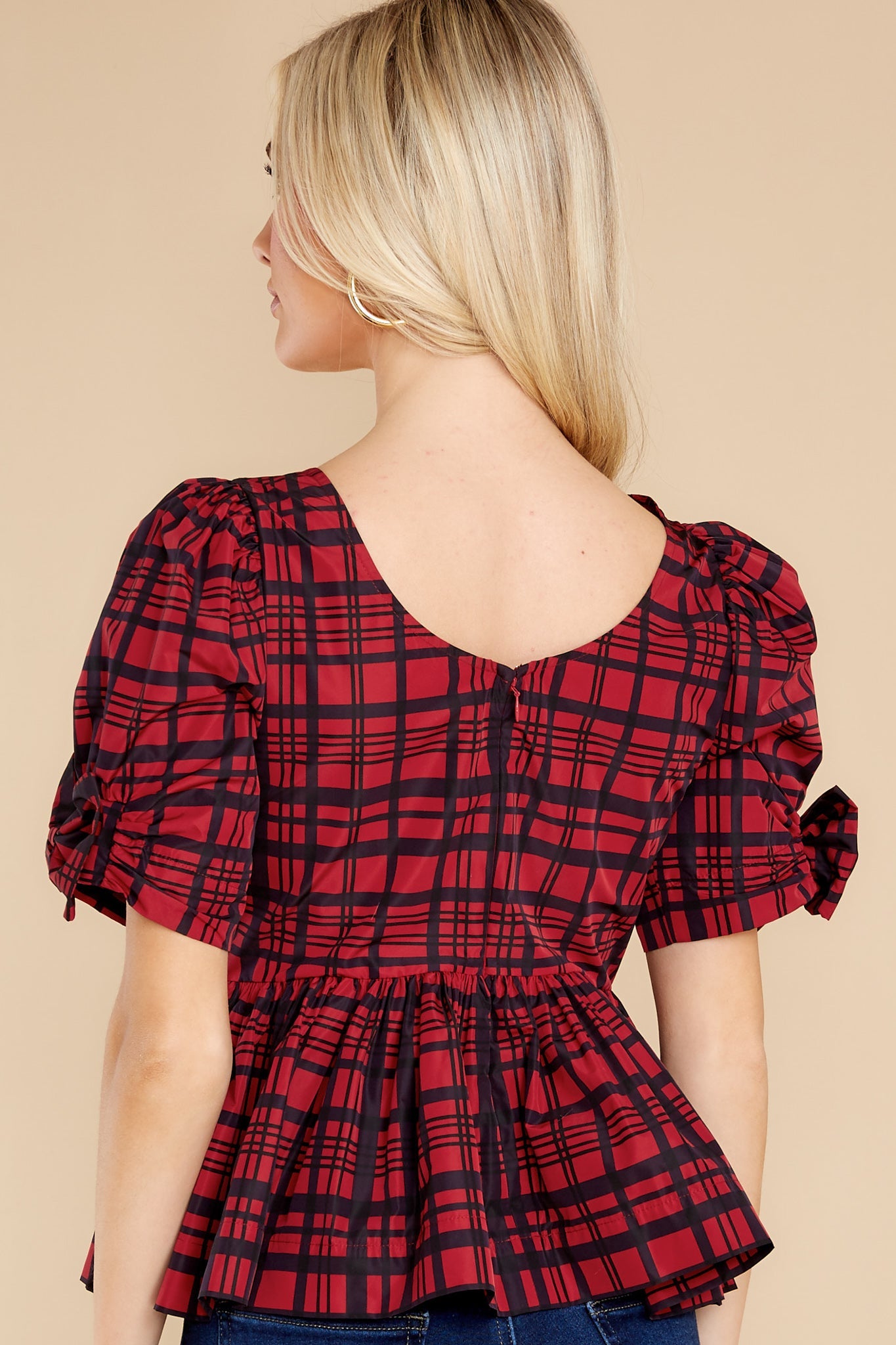 Keily Moody Ruby Plaid Top