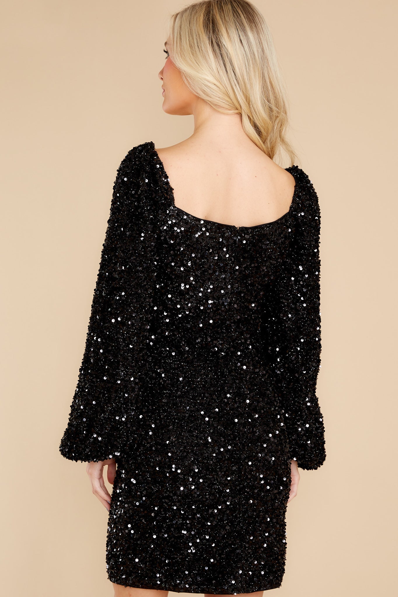All A Dream Black Sequin Dress