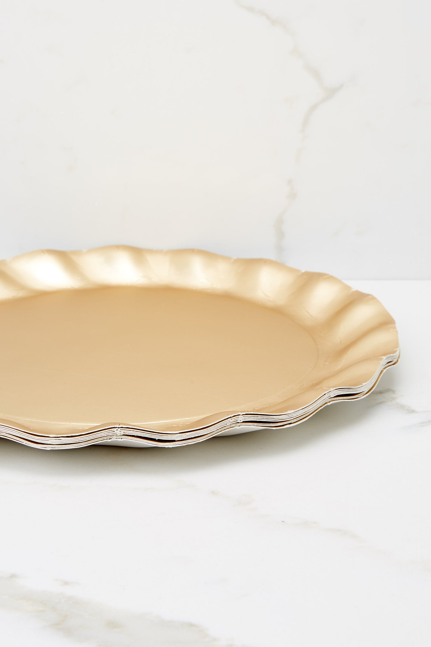 Satin Gold Wavy Charger Plate