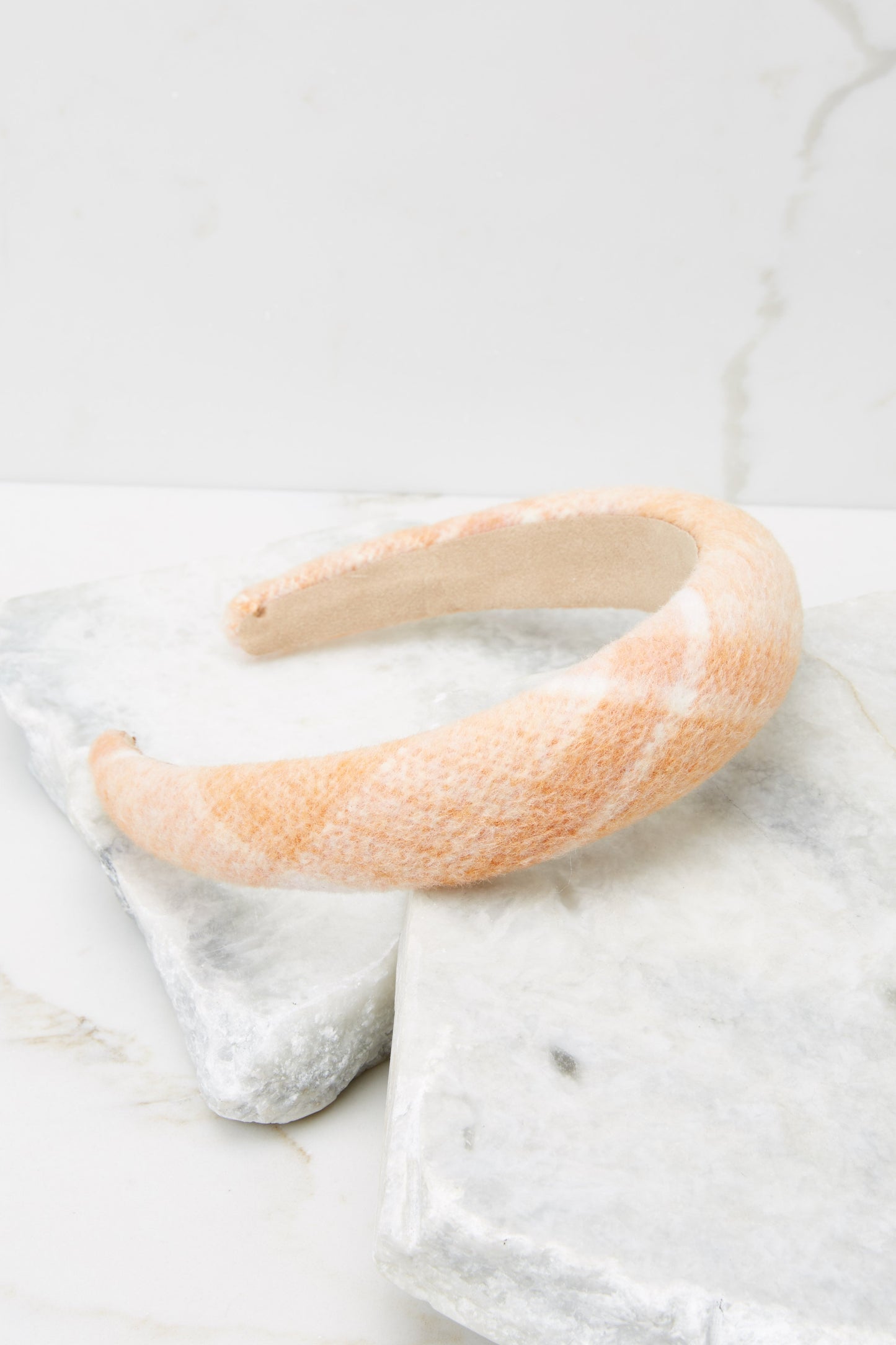 So Chic Apricot Plaid Headband