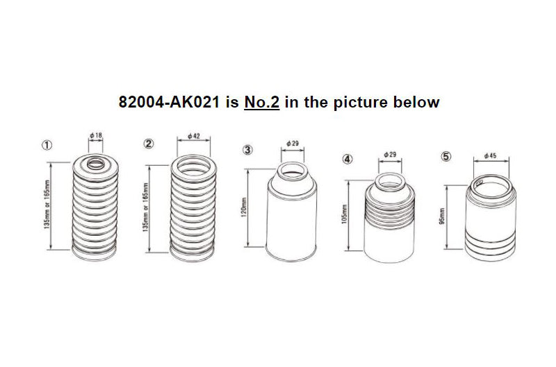 HKS Dust Boot Set (Upright) Black135 42mm (hks82004-AK021)