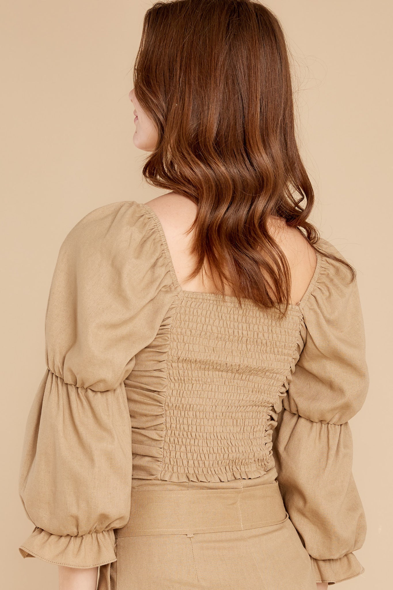 Over The Horizon Taupe Top