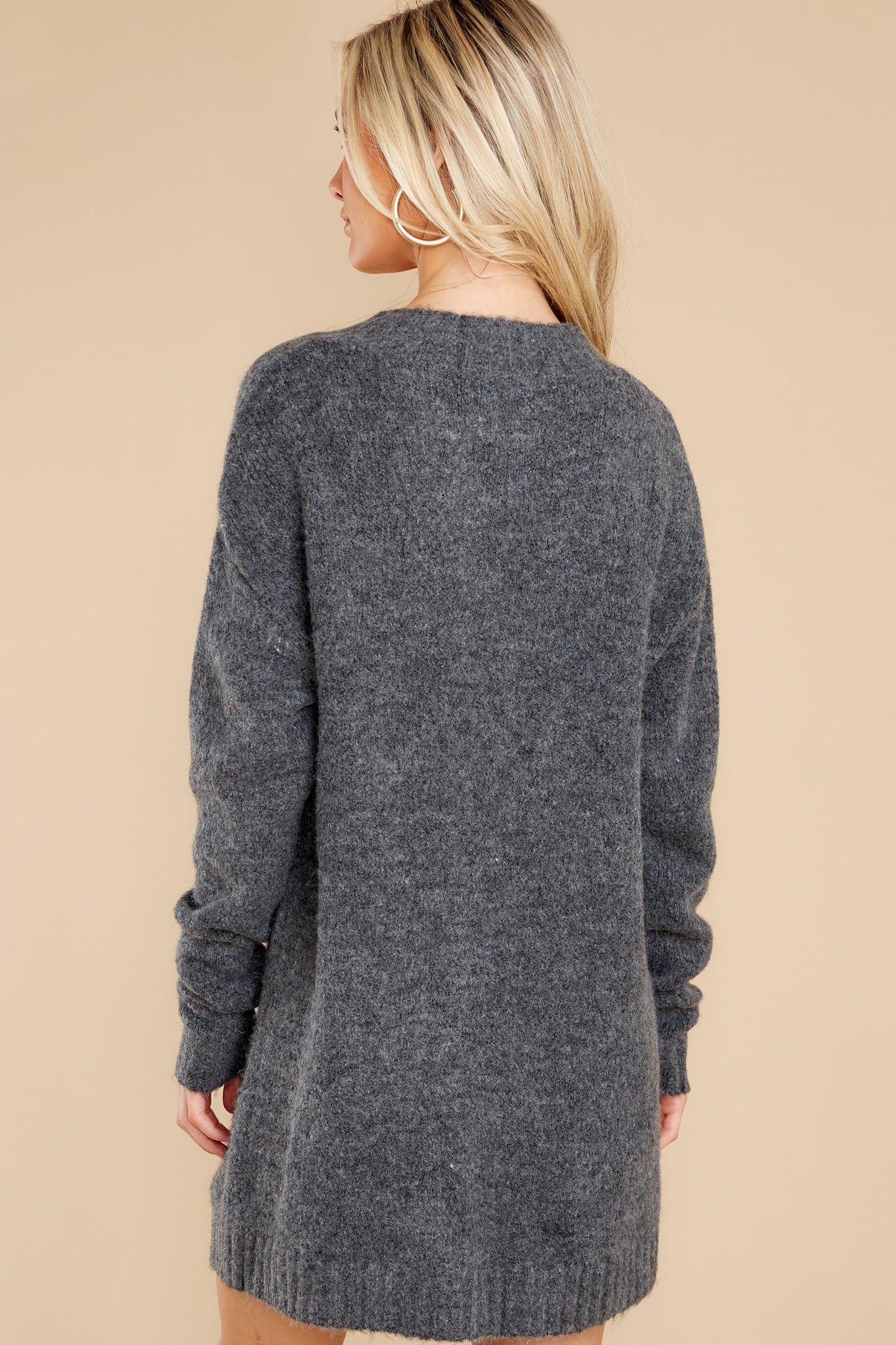 Forever In Love Charcoal Tunic Sweater