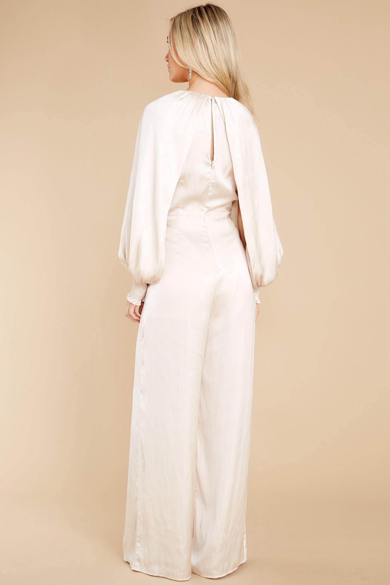 Glimmering Nights Champagne Jumpsuit