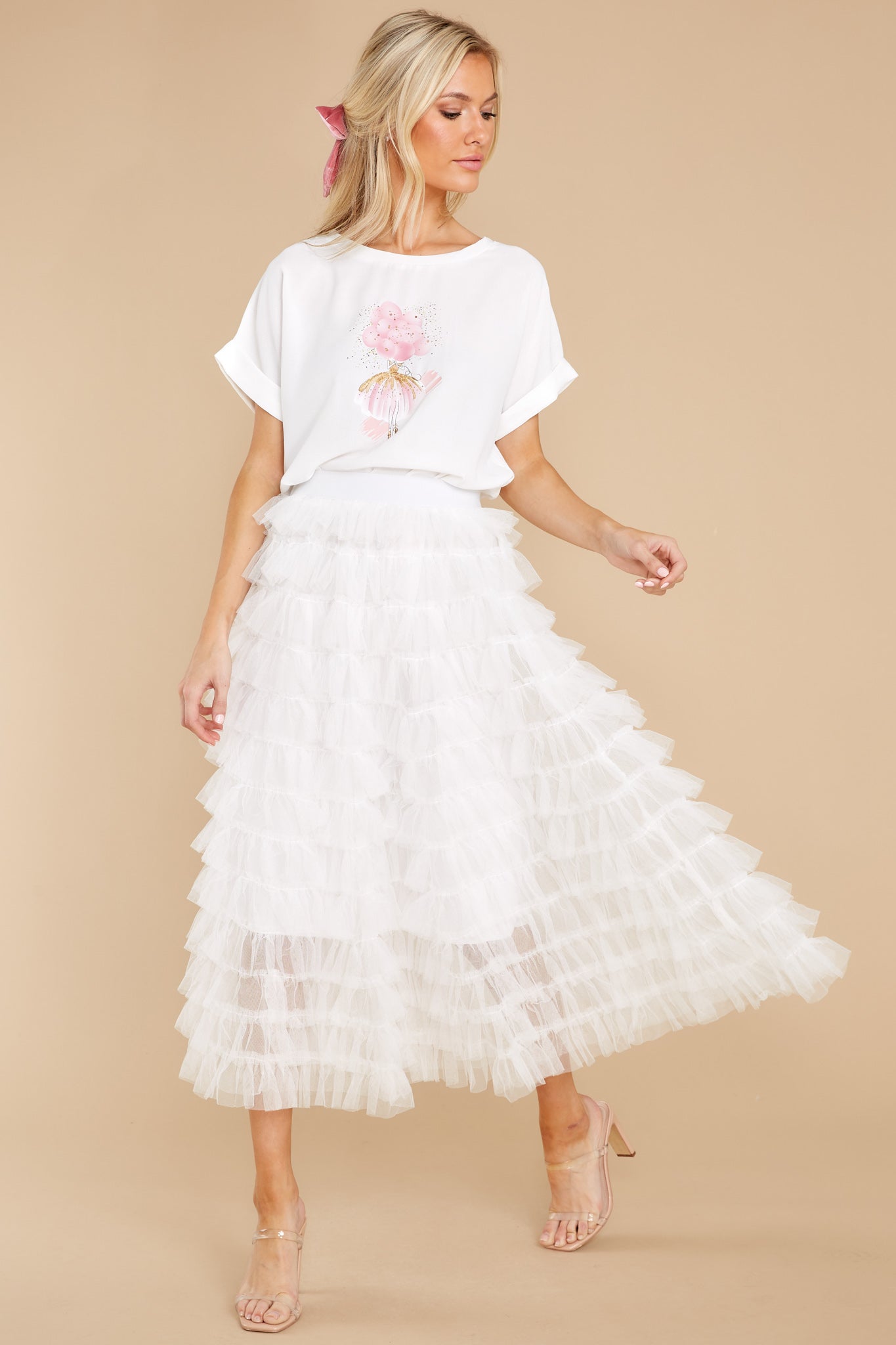Let's Cha Cha White Skirt