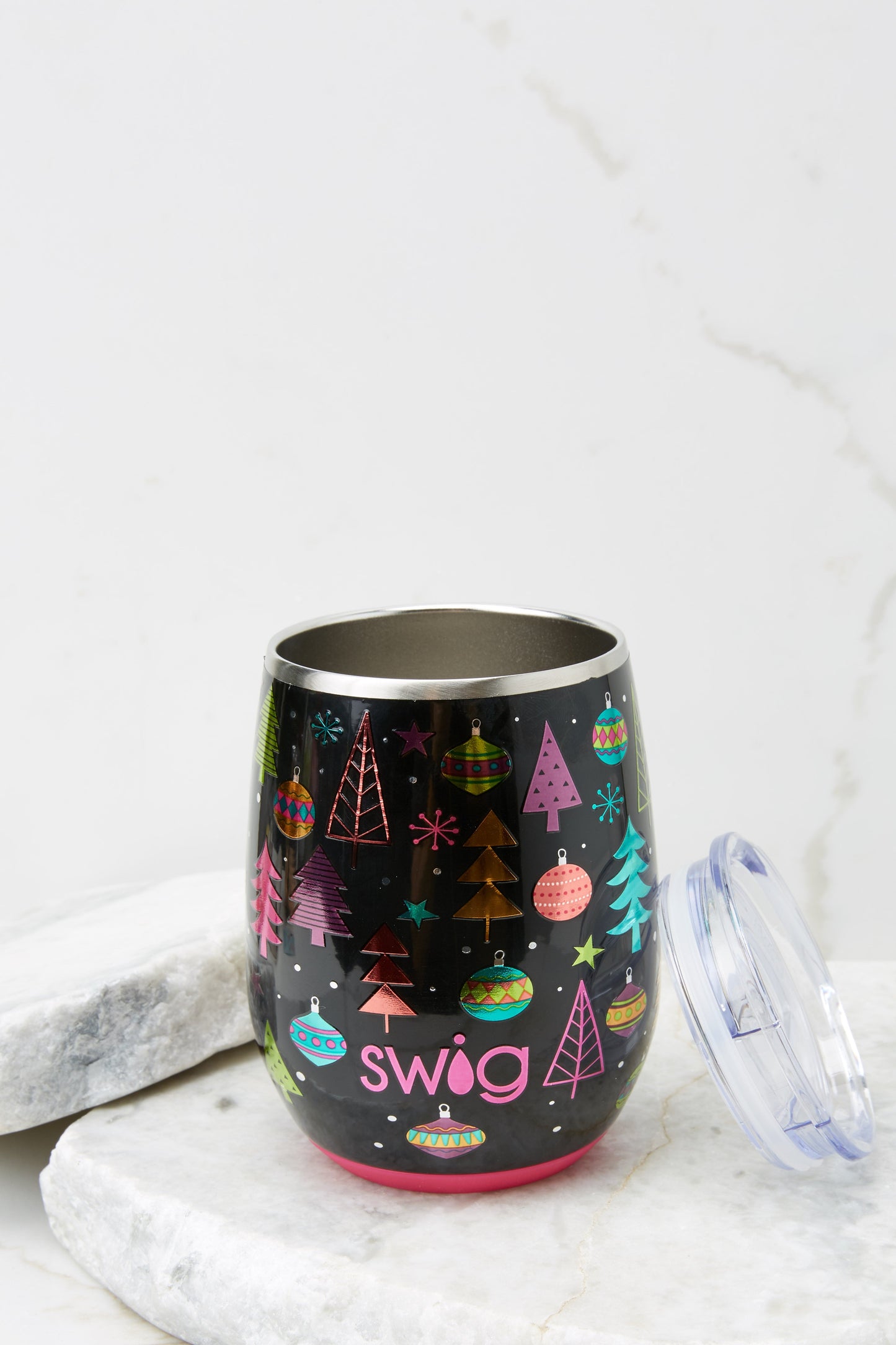 Merry And Bright Stemless Wine Cup