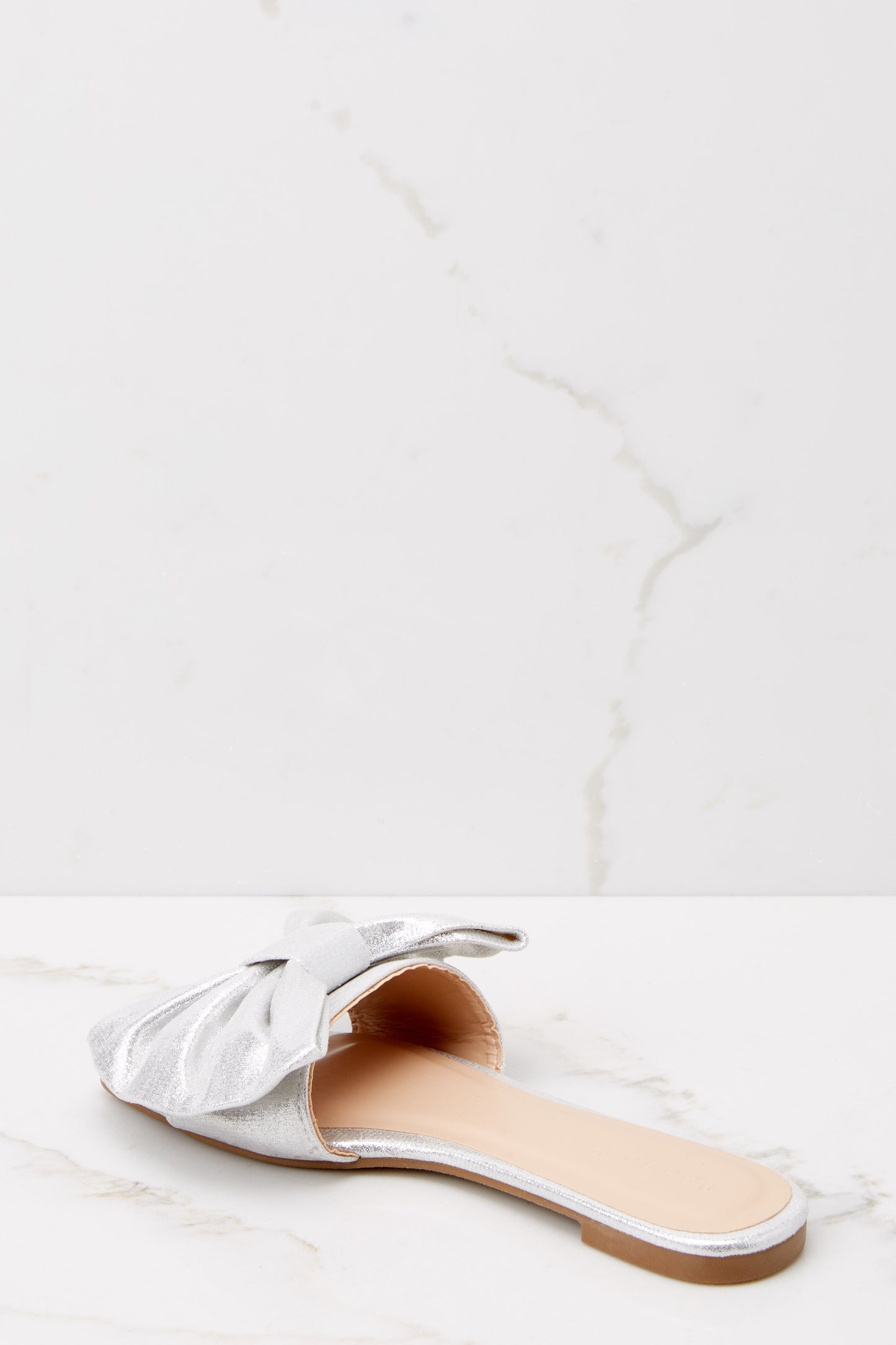 Pretty As A Bow Silver Sandals