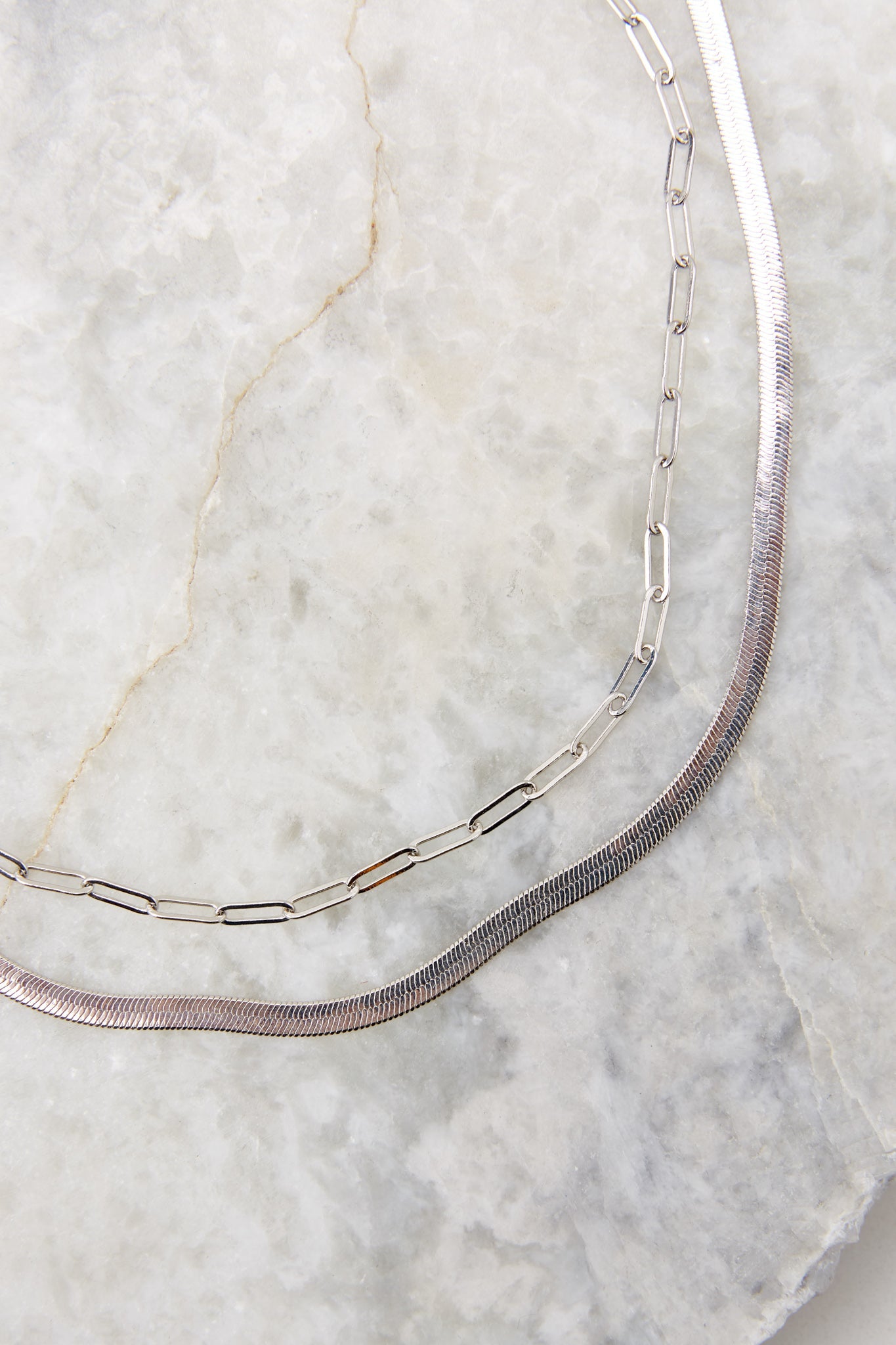Making Connections Silver Layered Necklace