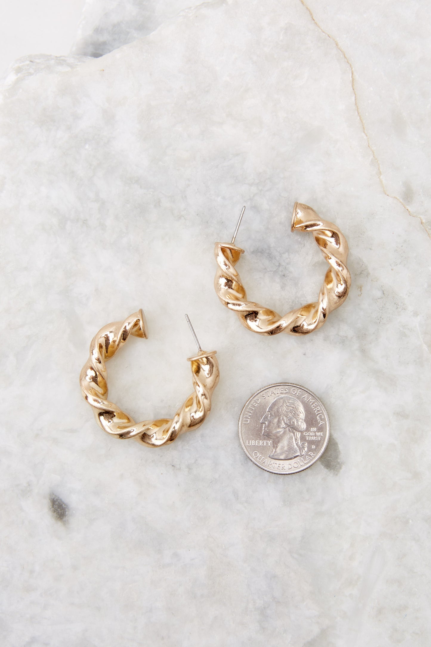 Life's Twists Gold Hoop Earrings