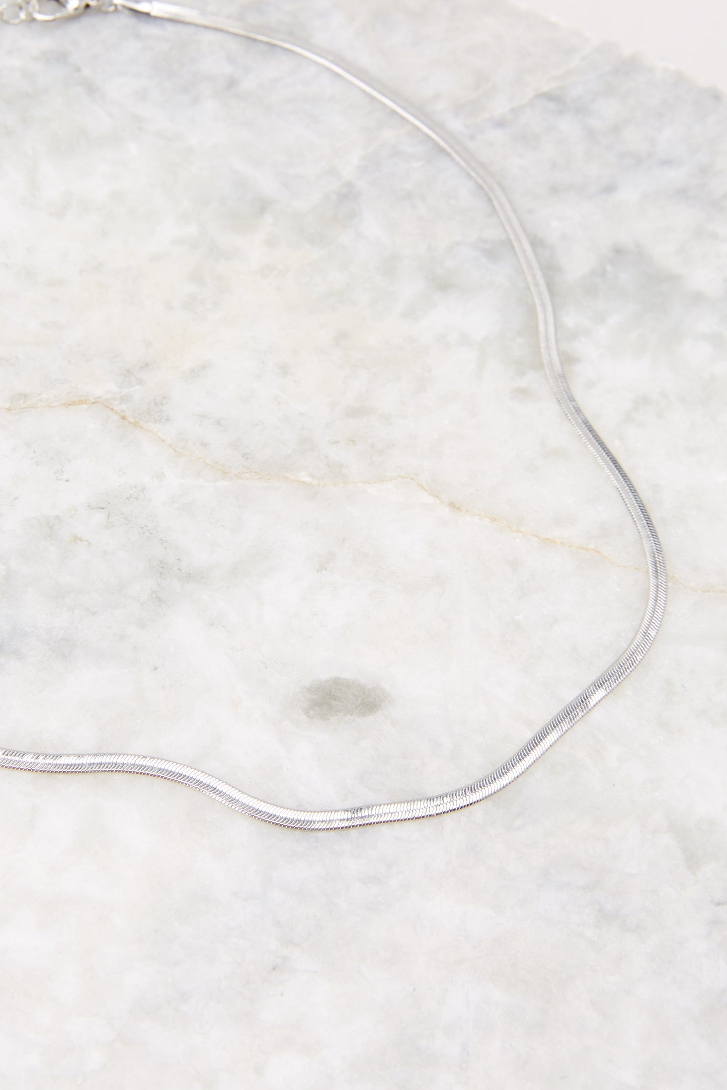 Sleek Edge Silver Necklace