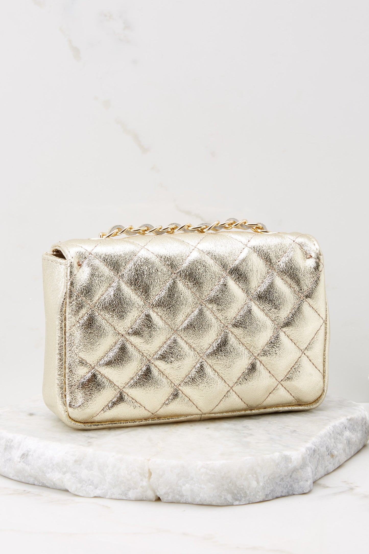 Easy Street Gold Leather Bag